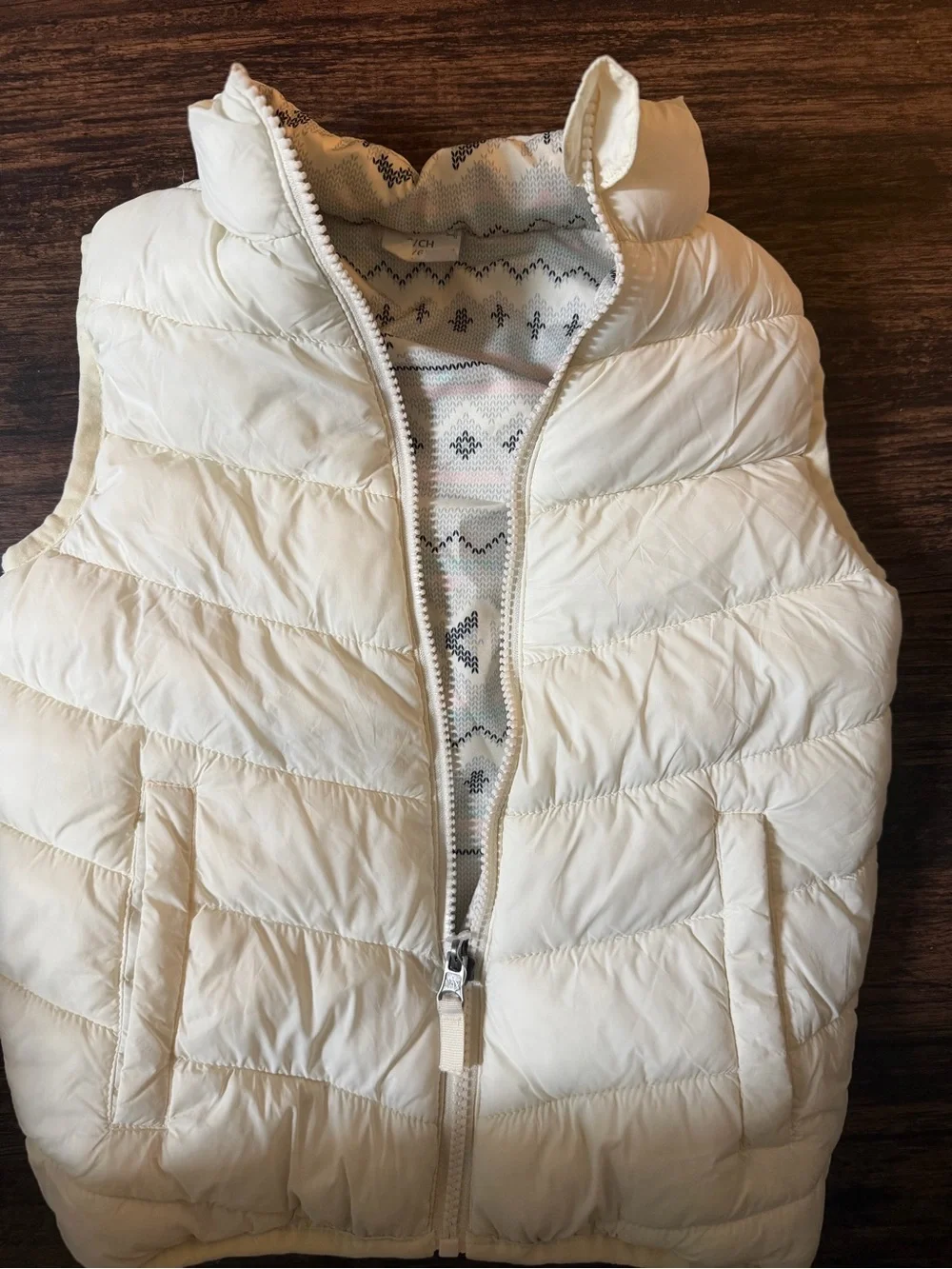 Kids Puffer Vest - Cream